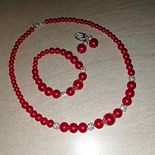 Sady šperkov - Červený set - 13190065_