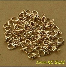 Komponenty - Karabinka 12 mm, 1 ks (ružovo zlaté) - 13190383_