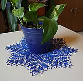 Úžitkový textil - Pletená dečka Lily modrá - 13190303_