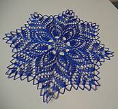 Úžitkový textil - Pletená dečka Lily modrá - 13190304_