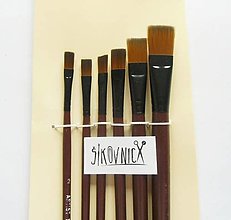 Nástroje - Sada štetcov, syntetické, 6 ks, jemné, na decoupage - 13196632_