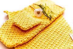Úžitkový textil - Set podložka a chňapka žltá - 13195053_