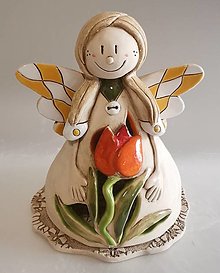 Svietidlá - Anjelik na sviečku "Tulipány" - 13198571_