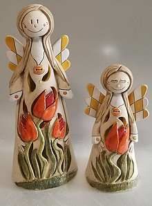 Svietidlá - Anjel na sviečku "Tulipány" - 13198604_