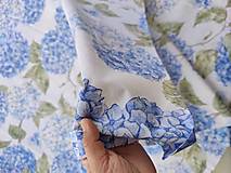 Úžitkový textil - Posteľné obliečky LUX 140 x 200 CM / 70 x 90 cm HORTENZIA modrá - 13200467_