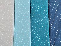 Detský textil - VLNIENKA Detské obliečky do postieľky na mieru  100% bavlna Hviezdička Mint, modrá, tyrkysová - 13202914_