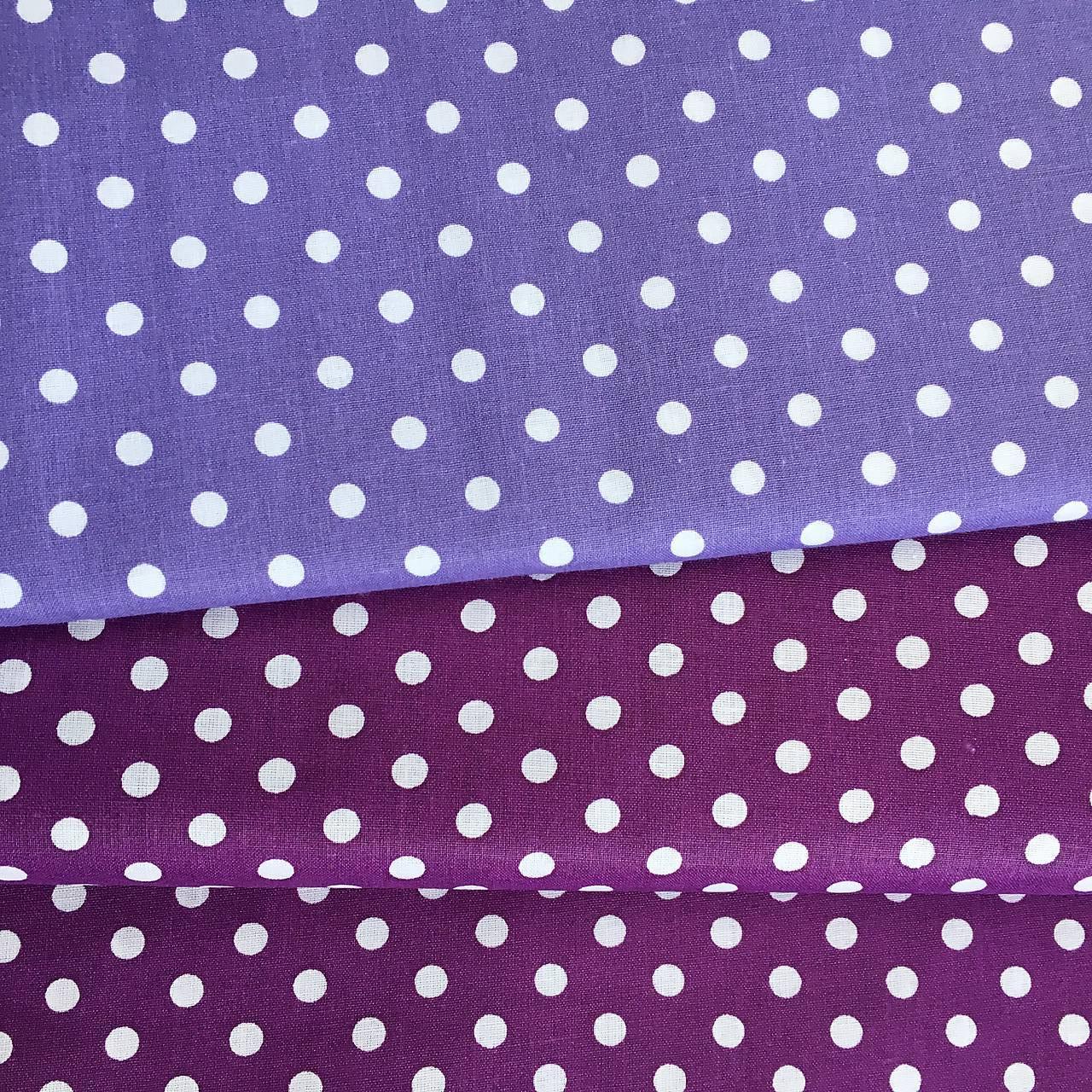 fialové bodky, 100 % bavlna Čechy, šírka 140 cm