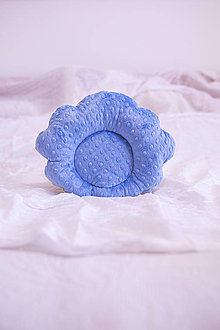 Detský textil - Vankúšik pod hlavičku sníčk-ovka (Modro-hnedý vankúśik) - 13199338_