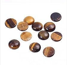 Minerály - Kabošon minerál 10 mm, 1 ks (tigrie oko) - 13201160_