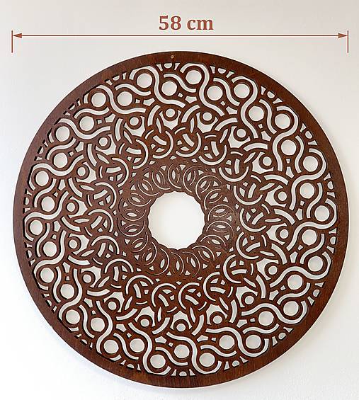 Mandala circles 58 cm (odtieň cherry)