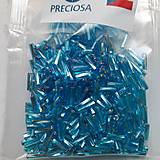 Korálky - PRECIOSA-krútené tyčky (6mm-modrá azuro-10g) - 13206418_