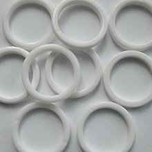 Galantéria - Plastový krúžok 16mm-1ks (biela) - 13206386_