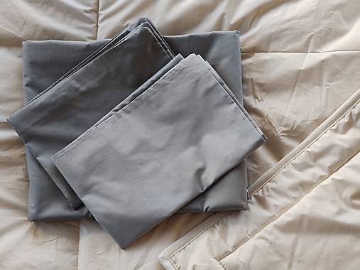 Úžitkový textil - Posteľné obliečky LUX 140 x 200 cm/ 70 x 90 cm jednofarebné šedé - 13206113_