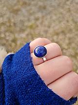 Prstene - Lapis Lazuli prsteň z rhodiovaného striebra - 13205658_