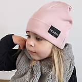 Detské čiapky - Detská čiapka rebrovaná - powder pink - 13208773_