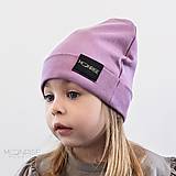 Detské čiapky - Detská čiapka organic - lila - 13208796_