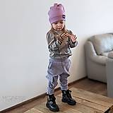 Detské oblečenie - Menčestrové nohavice - lila - 13208814_