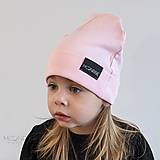Detské čiapky - Detská čiapka organic - light pink - 13208921_
