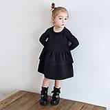 Detské oblečenie - Šaty s volánom ORGANIC - black - 13209460_