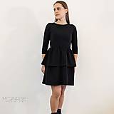 Šaty - Dámske šaty s volánom ORGANIC - black - 13209472_