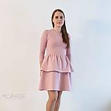 Šaty - Dámske šaty s volánom ORGANIC - pink - 13209511_