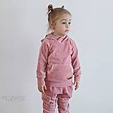 Detské oblečenie - Detská velúr mikina - pink - 13209549_