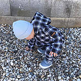 Detské oblečenie - Detská softshell bunda - check black - 13209743_