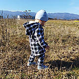 Detské oblečenie - Detská softshell bunda - check black - 13209744_
