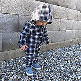 Detské oblečenie - Detská softshell bunda - check black - 13209748_