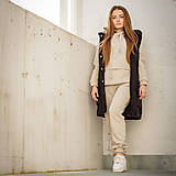 Mikiny - Dámska mikina oversize - light nude - 13209914_