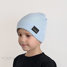 Detské čiapky - Detská čiapka rebrovaná - light blue - 13208723_