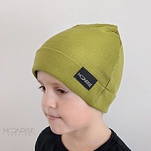 Detské čiapky - Detská čiapka rebrovaná - light green - 13208742_