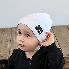 Detské čiapky - Detská čiapka organic - white - 13208759_