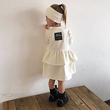 Detské oblečenie - Šaty s volánom ORGANIC - ecru - 13208881_