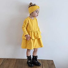 Detské oblečenie - Šaty s volánom ORGANIC - yellow - 13209259_