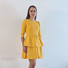 Šaty - Dámske šaty s volánom ORGANIC - yellow - 13209450_