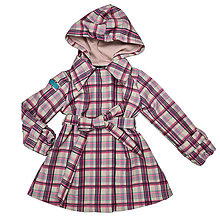 Detské oblečenie - Detský softshell trenchcoat s kapucou - beige/pink - 13209764_