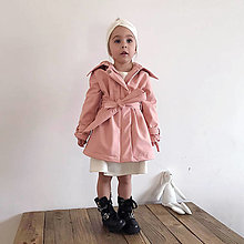 Detské oblečenie - Detský softshell trenchcoat s kapucou - pink - 13209782_