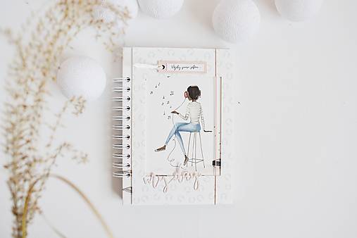 Papiernictvo - NOTES/ZÁPISNÍK A5 - pre milovníčku hudby - 13211517_