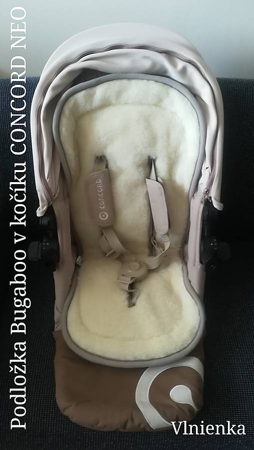 Detský textil - VLNIENKA Podložka do kočíka 3 v 1 CONCORD NEO 100% MERINO TOP off white NATURAL - 13214382_