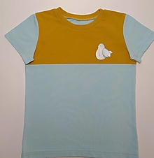 Detské oblečenie - Detské tričko s vtáčikom  Bio bavlna - 13210343_