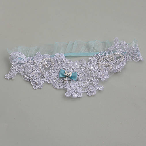 Čipkovaný podväzok s mašličkou / rôzne farby