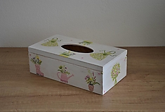 Úložné priestory & Organizácia - box na vreckovky "Moja milá záhradka" - 13212240_