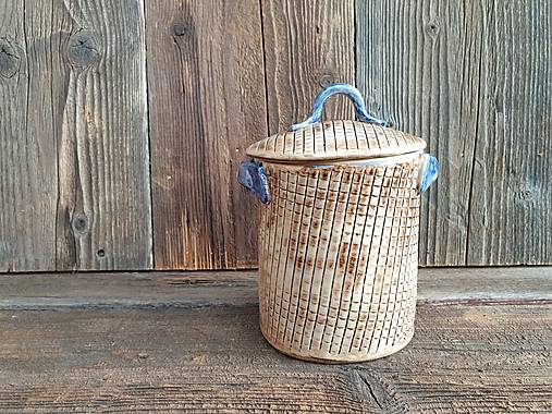 Nádoby - Veľké dózy s nápisom Mriežka 850ml (Bez nápisu) - 13215688_