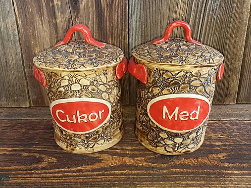 Nádoby - Veľké dózy s nápisom Sedmikráska 850ml - 13215729_