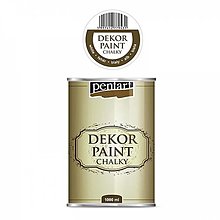 Farby-laky - Dekor paint soft chalky, 1000 ml, kriedová farba (biela) - 13217808_