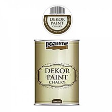 Farby-laky - Dekor paint soft chalky, 1000 ml, kriedová farba (krémová biela) - 13217810_