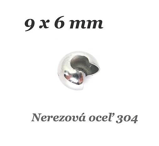  - Leštená krytka 9mm /M4521/- nerezová oceľ 304 - 13218991_