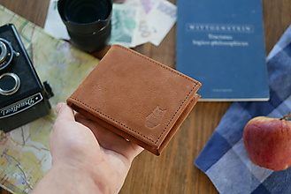 Peňaženky - Kožená peňaženka - Alex na karty a RFID fólií - 13216188_