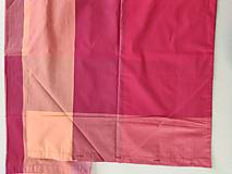Úžitkový textil - Posteľné obliečky LUX  140 x 200 CM/ 70 x 90 cm Kárované červeno oranžovo ružové - 13216604_